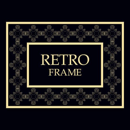 Vintage ornamental decorative label frame. Retro template for designのイラスト素材