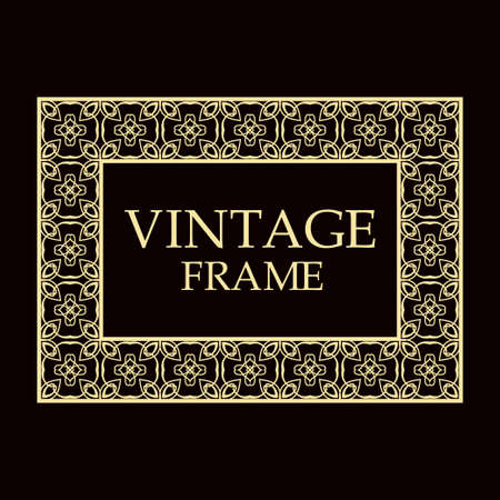 Vintage ornamental decorative label frame. Retro template for designのイラスト素材