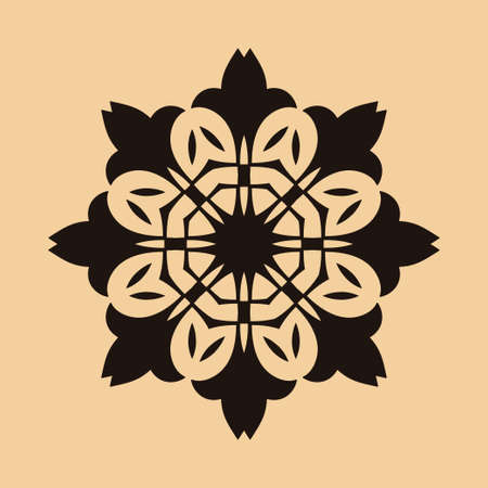 Mandala. Round Ornament Pattern. Vintage decorative elements. Hand drawn background.のイラスト素材