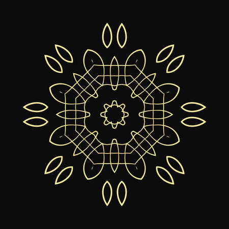 Mandala Round Ornament Pattern. Vintage decorative elements. Hand drawn background. Islam, Arabic, Indian, ottoman motif.のイラスト素材