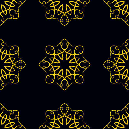 Seamless pattern. Vintage decorative elements. Hand drawn background. Islam, Arabic, Indian, ottoman motifs. Perfect for printing on fabric or paper.のイラスト素材