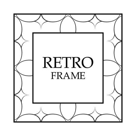 Vintage ornament greeting card vector template with place for text. Flourishes frame.のイラスト素材