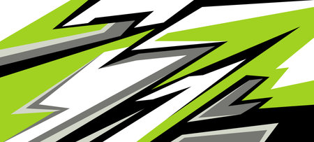 Side body graphic sticker hand drawn. Abstract racing design concept. Car decal wrap design for motorcycle, boat, truck, car, boat and more.のイラスト素材