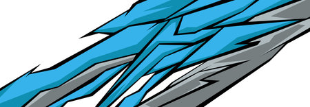 Side body graphic sticker. Abstract racing design concept. Car decal wrap design for motorcycle, boat, truck, car, boat and more. Vector eps 10.のイラスト素材