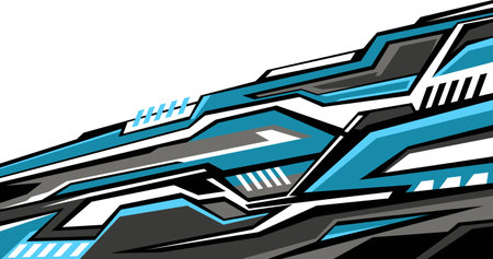 Abstract futuristic technology background ready for vinyl cutting. Vector illustration. EPS10のイラスト素材
