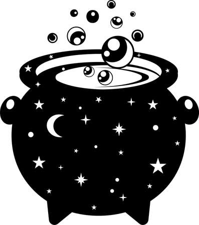 Cauldron, Halloween Holiday, Happy Halloween, Vector Illustration Fileのイラスト素材