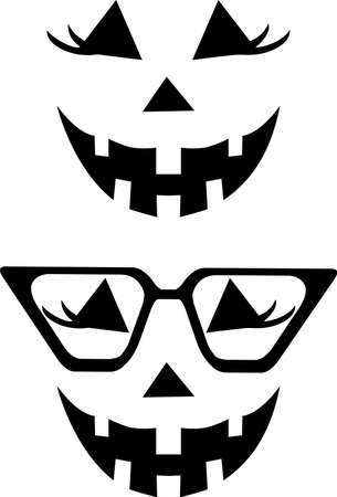 Female Pumpkin Face, Halloween Holiday, Happy Halloween, Vector Illustration Fileのイラスト素材