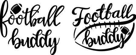 Football Buddy, American Football, Football Love, Football Family Vector Illustration Fileのイラスト素材