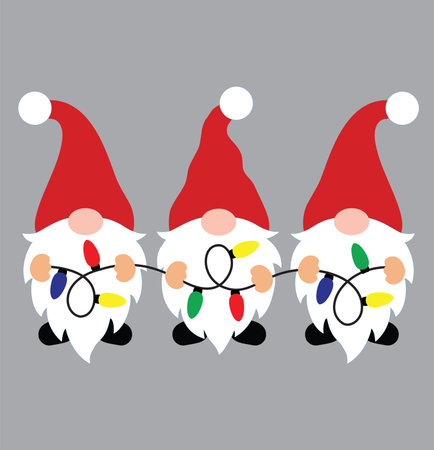 Gnome 1, Merry Christmas, Santa, Christmas Holiday, Vector Illustration Fileのイラスト素材
