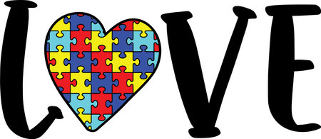 Autism Love, Proud Autism, Autism Day, Vector Illustration Filesのイラスト素材