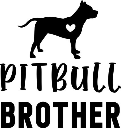 Pitbull Brother, Dog, Animal, Pet, Vector Illustration Fileのイラスト素材