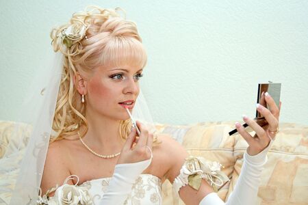 Bride dyes lipsの写真素材