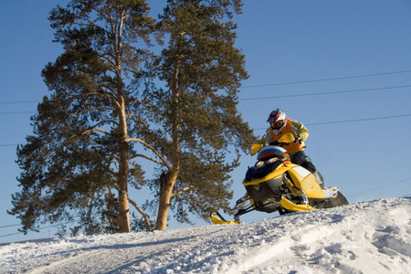 Ekstremaly. Competitions on snowmobile.の写真素材