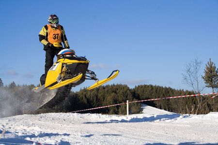 Ekstremaly. Competitions on snowmobile.の写真素材