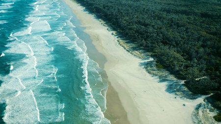 Maldives Islands Ocean Tropical Beach .Beautiful beach with white sand, turquoise ocean, green palm...