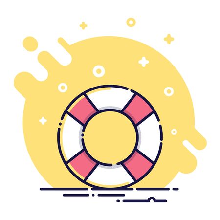 Line Flat Helpのイラスト素材