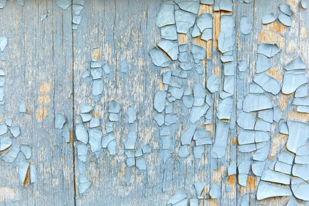 blue and turquoise old Board with cracks from old paint, vintage grunge style with cracked surface...