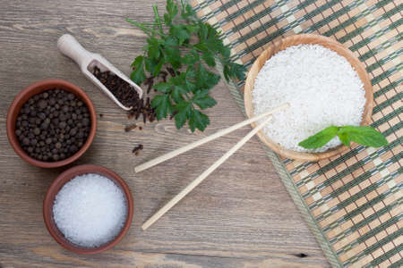 Rice and spicesの写真素材