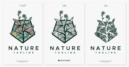 Luxury spring flower logo design template. Decorative flower logo graphic vectorのイラスト素材