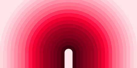 Colorful pink diagonal curve abstract background. Minimal shades line design.のイラスト素材