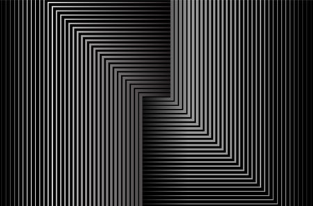 Monochrome abstract blend linear lines background. Digital motion line graphic.のイラスト素材
