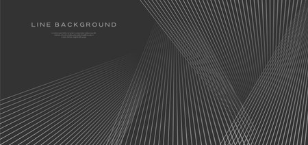 Geometric motion sharp lines abstract background. Monochrome blend line design.のイラスト素材