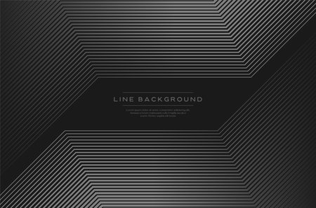 Grayscale modern straight blend line abstract background. Technology line vectorのイラスト素材
