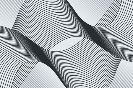 Simple line wave abstract wallpaper. Line abstract background.のイラスト素材