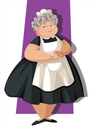 an old lady cookのイラスト素材