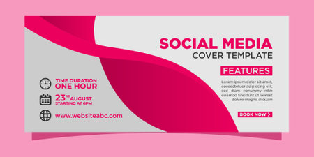 feminine abstract social media cover for fashion brand cancer women empowerment non profit organization template for digital media bannerのイラスト素材