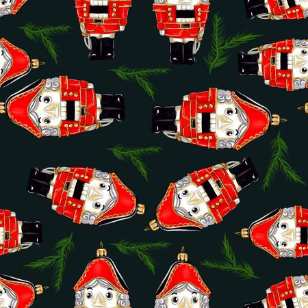 Toy soldier seamless pattern. Kids wallpaper with character.の写真素材