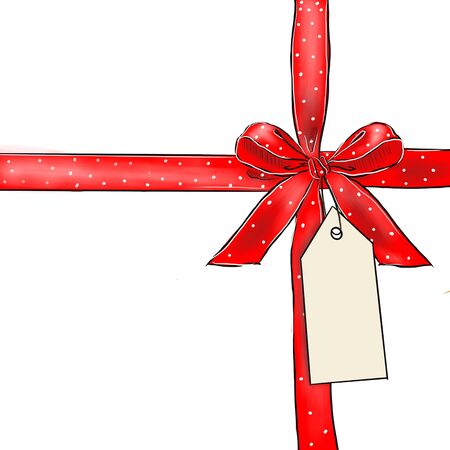 satin ribbon tied in a bowの写真素材