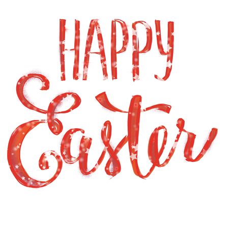 Playful Hand Lettering Series: Happy Easterの写真素材