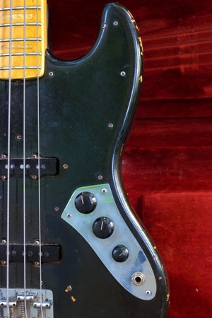 Bass Guitars in close-up