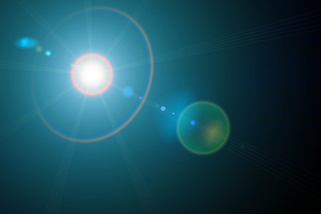 Light green circle on a black 