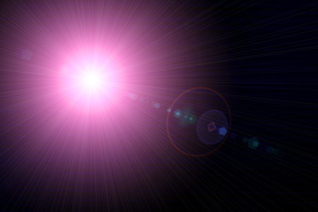 Light pink circle on a black