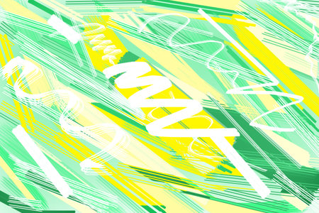Abstract background in green and yellow color, Illustration