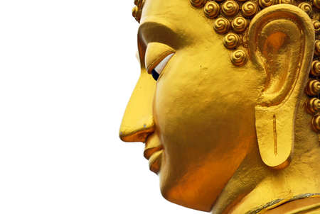 Golden Buddha Statue Close-upの写真素材