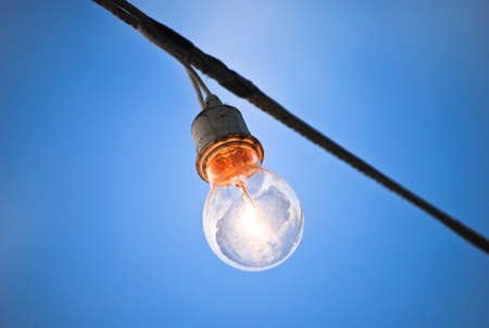 The image of a shone electric bulbの写真素材