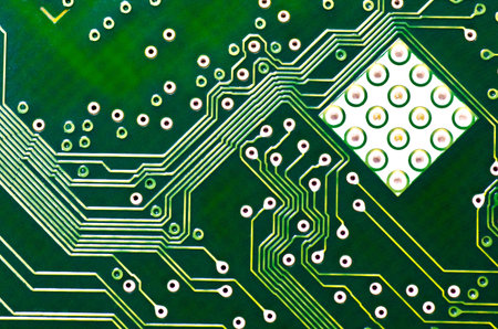 closeup of electronic circuit board 