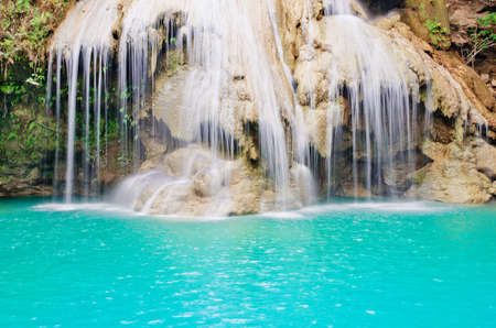 Koe Luang Waterfall in Lamphun, Thailandの写真素材