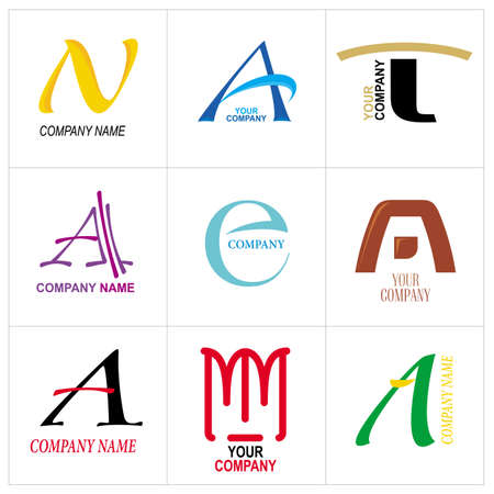 Corporate Design Elements. Collection of corporate logo designs for your business.のイラスト素材