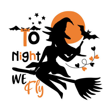 Halloween quotes designed in doodle style in black and orange tones on white background for Halloween themed decorations, t-shirt designs, bag designs, mugs, fabric patterns, t-shiのイラスト素材