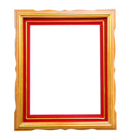 picture frame square red woodenの写真素材