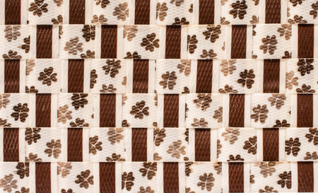 woven handmade brown plastic line