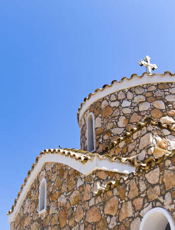 The Greek church and two windowsの写真素材