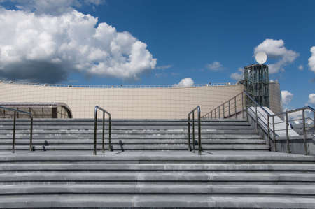 Regular Staircases to the modern buildingの写真素材