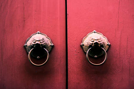 Old chinese doorの写真素材
