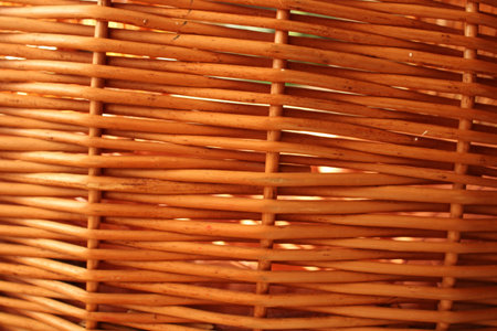 Wicker basket close-up. Wicker background. Basket texture