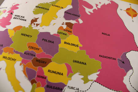 Closeup of map of Germanyの写真素材